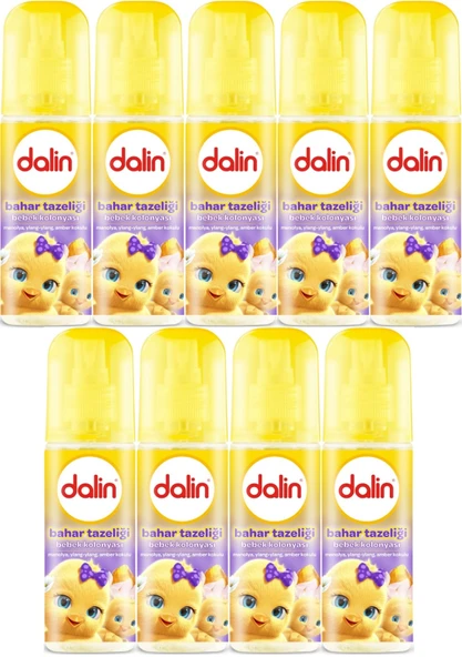 Dalin Bebek Kolonyası 150ML Bahar Tazeliği (Manolya-Ylang,Ylang-Amber Kokulu) (9 Lu Set)