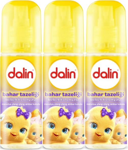 Dalin Bebek Kolonyası 150ML Bahar Tazeliği (Manolya-Ylang,Ylang-Amber Kokulu) (3 Lü Set) - 1