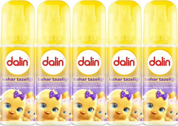 Dalin Bebek Kolonyası 150ML Bahar Tazeliği (Manolya-Ylang,Ylang-Amber Kokulu) (5 Li Set)