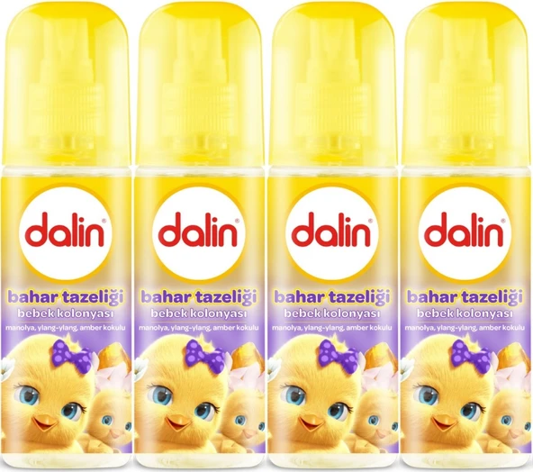 Dalin Bebek Kolonyası 150ML Bahar Tazeliği (Manolya-Ylang,Ylang-Amber Kokulu) (4 Lü Set)
