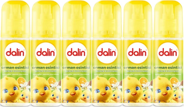 Dalin Bebek Kolonyası 150ML Orman Esintisi (Turunçgiller-Yasemin-Misk Kokulu) (6 Lı Set)