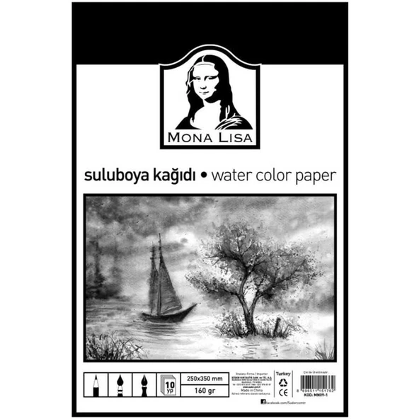 Monalisa Sulu Boya Kağıdı 25x35 160 GR 10 Yaprak