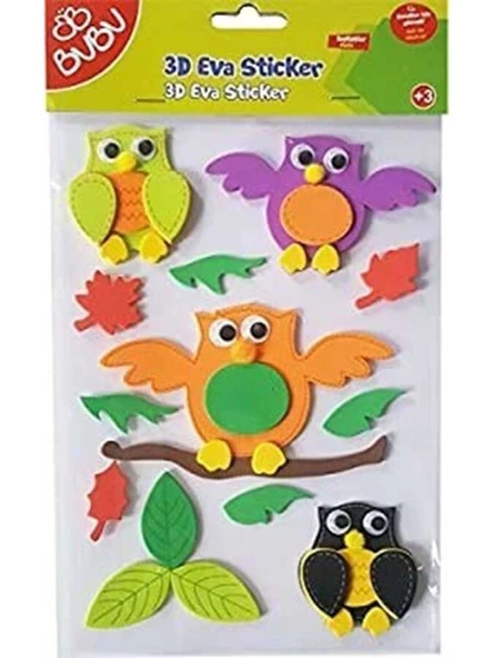 Bu-Bu 3D Eva Sticker Baykuşlar BUBU-STS044