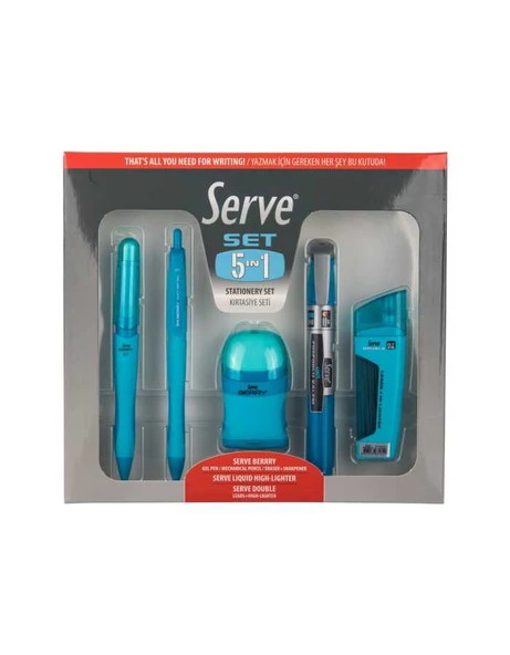 Serve Kırtasıye Setı 0.7 MM Mavi 5 Lı