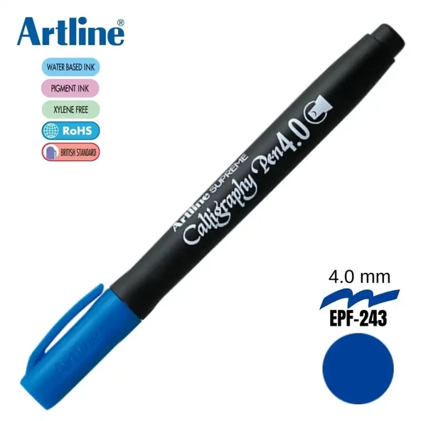 Artline Supreme Calligraphy Pen 4.0 Uç4,0 mm Mavi