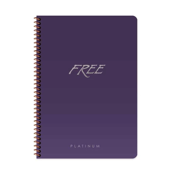 Keskin Color A4 60 Yaprak Kareli Plastik Kapak Free Platinum Defter