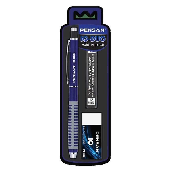 Pensan IQ Duo 0.5 mm Mekanik Kurşun Kalem Seti Mavi 8241