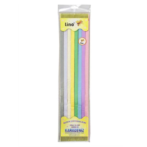 Lino Oluklu Şerit Pastel Renk 13x500 8 Renk PD-030P