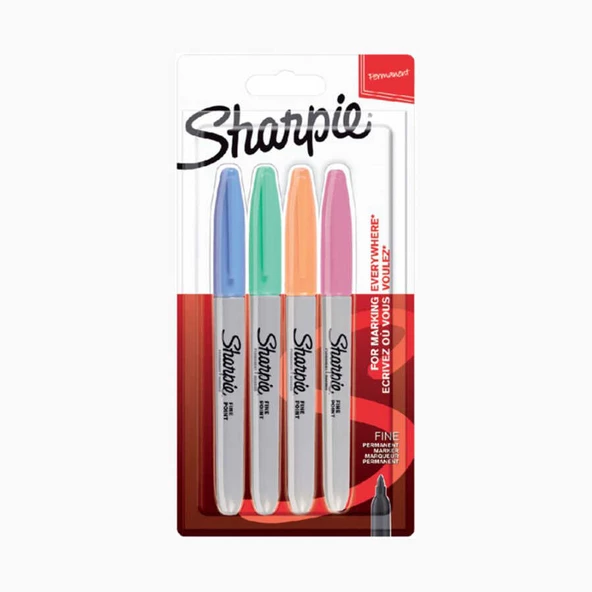 Sharpie Markör Permanent Fine Pastel Renkler 4 Lü 2065402