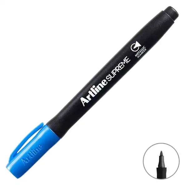 Artline Markör Permanent Supreme Metalik Blue