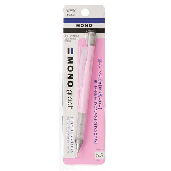 Tombow Versatil Kalem Mono Graph Pastel 0.5 Mm Blisterli Pembe