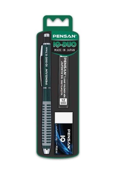 Pensan Iq-duo 0.7 Mm Versatil Kalem+silgi+min Yeşil