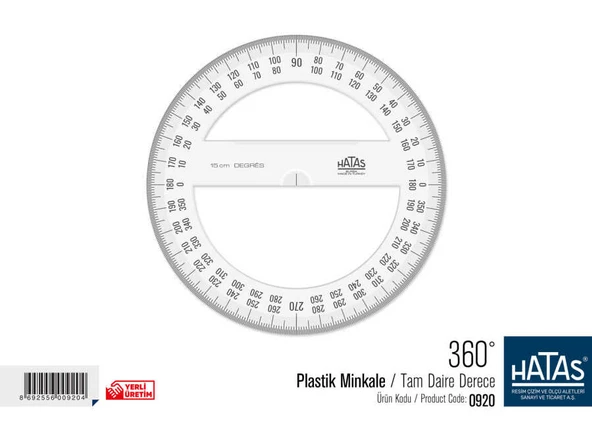 Hatas Minkale Plastik 360 Derece 15 CM 0920