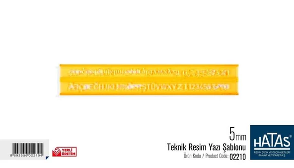 Hatas Teknik Resim Yazı Şablonu 5 Mm. No02210