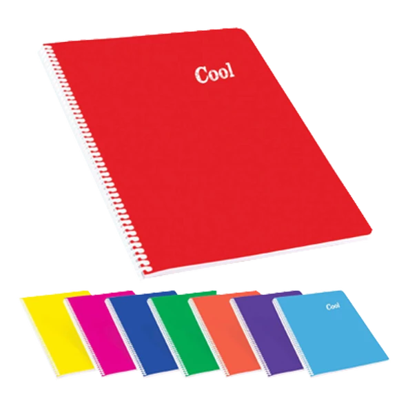 Keskin Color A4 96 Yaprak Kareli Plastik Kapak Spiralli Cool Defter (Adet Fiyatı)