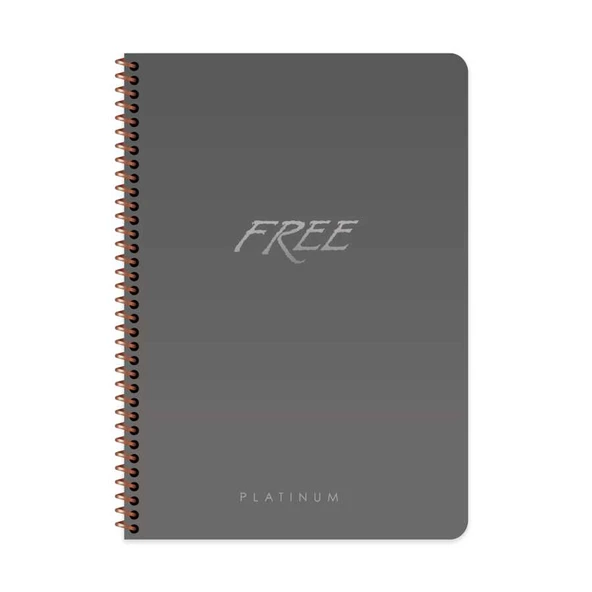 Free Platinum A4 80 Yaprak Çizgili Plastik Kapak Defter Keskin Color - 5