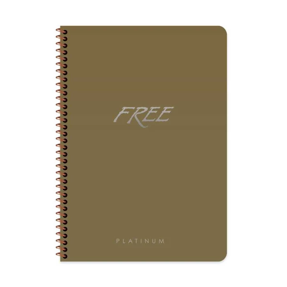 Free Platinum A4 80 Yaprak Çizgili Plastik Kapak Defter Keskin Color - 2