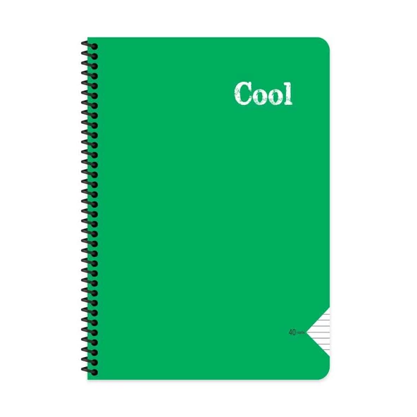 Keskin Color Defter A4 40 Yaprak Çizgili Plastik Kapak Spiralli Cool Defter