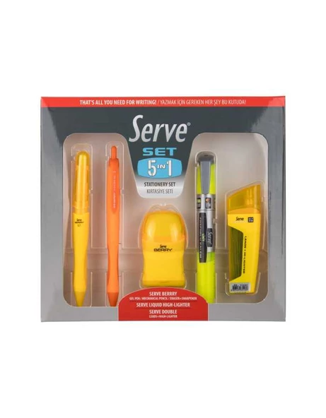 Serve Kırtasıye Setı 0.7 mm Sarı 5 lı