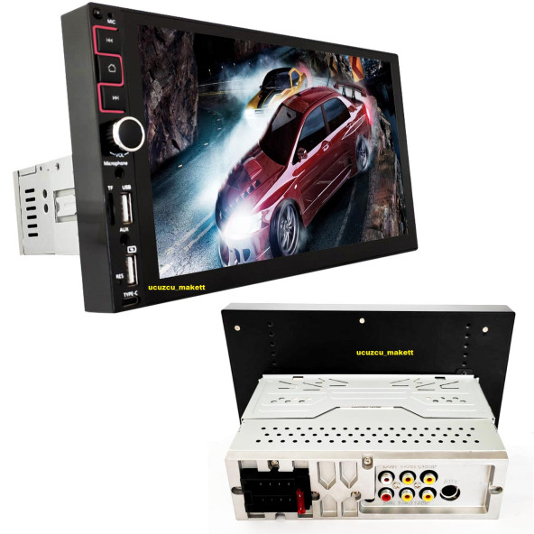 9 İNÇ BÜYÜK EKRAN DOUBLE TEYP (ŞAHIN TOFAŞ MODEL) + 4 LED GECE GÖRÜŞLÜ GERİ VİTES KAMERA İKİSİ BİR ARADA - 2