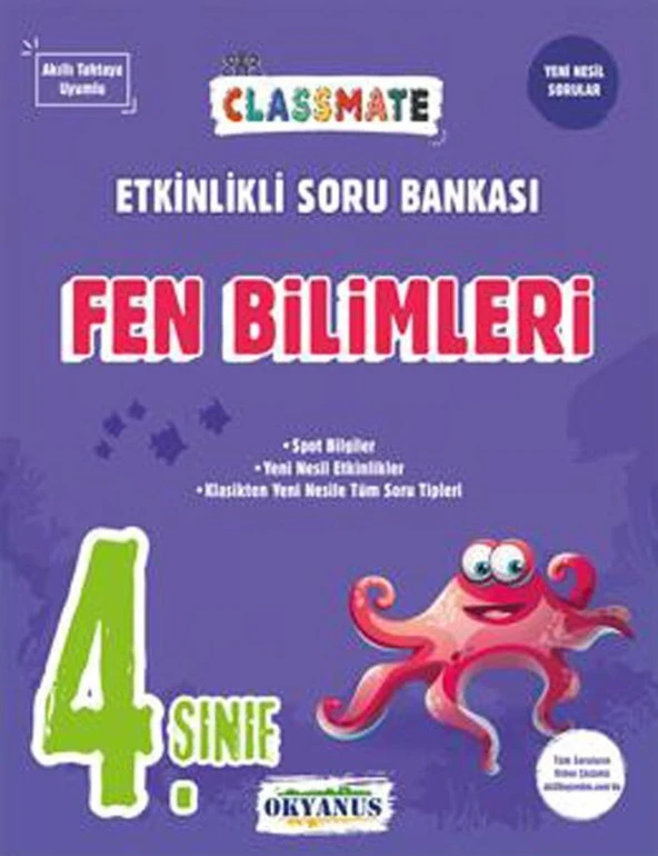 4. Sınıf Fen Bilimleri Etkinlikli Soru Bankası Classmate ( İadesizdir ) ürün görseli 1