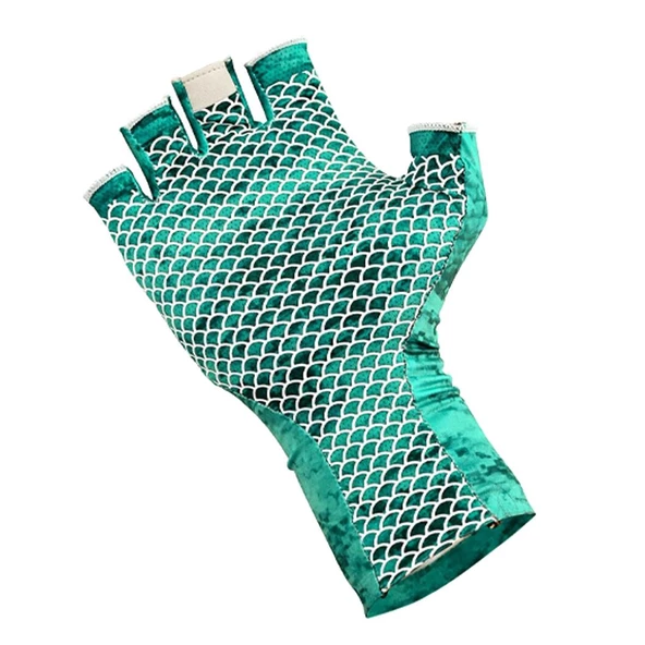 Fujin Pro Angler Yazlık Balıkçı Eldiveni Green  ML - Resim 5