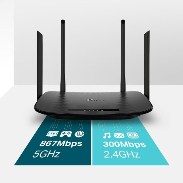 TP-Link Archer VR300 4 Port 1200 Mbps 5GHz VDSL2 Modem - 4