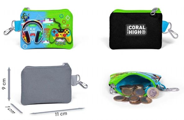 Coral High Kulaklık Game Bozuk Para Çantası - Kız Çocuk - Resim 2