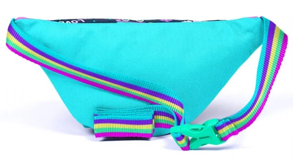 Coral High Lacivert Pembe Kedili Baskılı Kız Çocuk Bel Çantası - 2