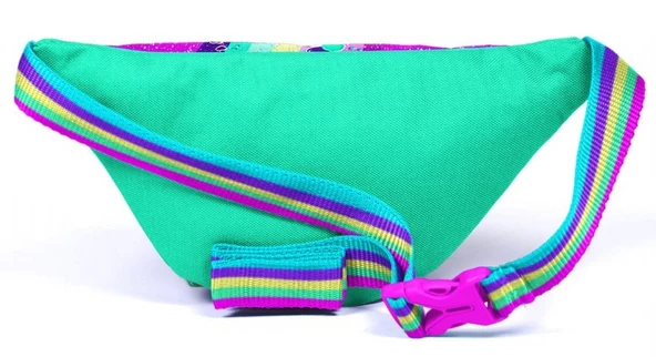 Coral High Pembe Su Yeşili Unicorn Baskılı Kız Çocuk Bel Çantası - 2