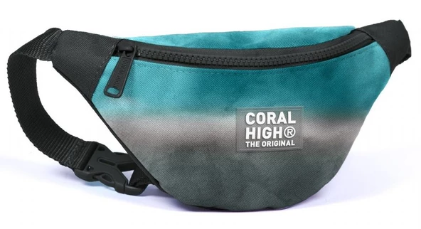 Coral High Turkuaz Gri Batik Baskılı Erkek Çocuk Bel Çantası