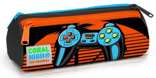 Coral High Turuncu Gamers Üçlü Okul Çantası ve Bel Çantası Seti - Resim 4