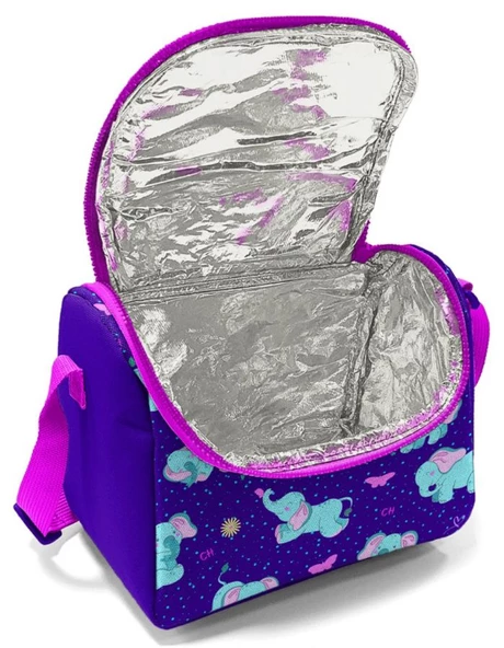 Coral High Mor Fil Kız Çocuk Üçlü Okul Çantası ve Bel Çantası Seti - Resim 4