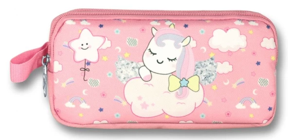 Ümit Çanta Cennec Uyuyan Unicorn Pembe-Beyaz Kalem Çantası - Kız Çocuk - 2