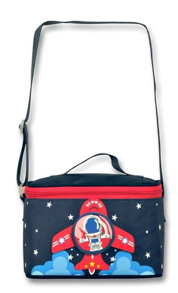 Ümit Çanta Cennec Erkek Çocuk Lacivert-Kırmızı Astronot Baskılı Thermo Beslenme Çantası - 2