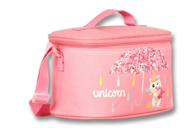 Ümit Çanta Cennec Sevimli Unicorn Pembe Kız Çocuk Isı Yalıtımlı Beslenme Çantası