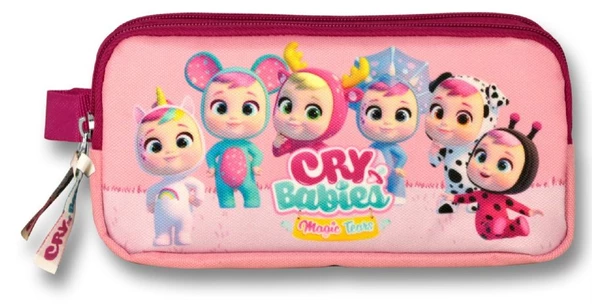 Ümit Çanta Cry Babies Fantasy İki Bölmeli Kız Çocuk Kalem Çantası - Bordo-Pembe - 2