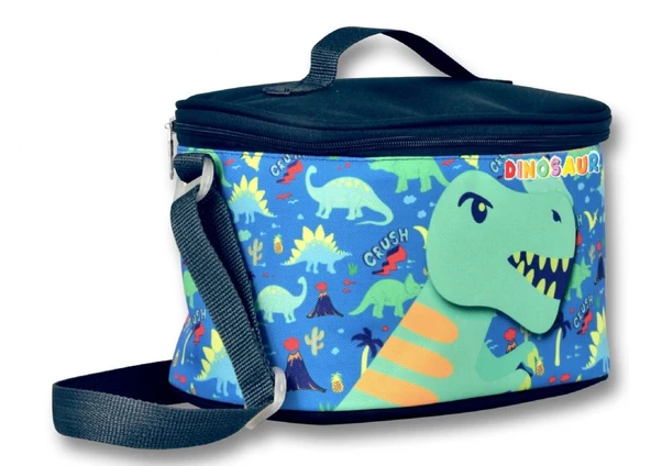 Ümit Çanta Cennec Lacivert-Yeşil Dİnazor Isı Yalıtımlı Beslenme Çantası - Erkek Çocuk