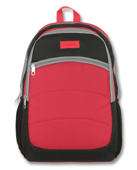 Ümit Çanta Cennec Ortaokul Kolej Lise ve Günlük Sırt Çantası - Kırmızı-Siyah - Erkek - Resim 2