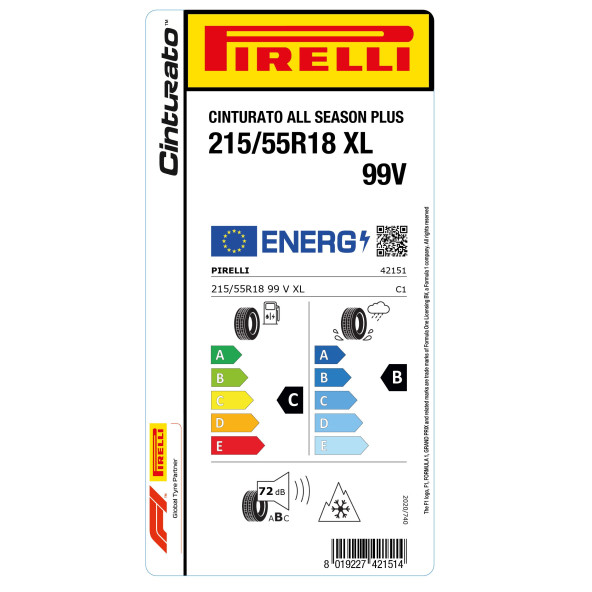 Pirelli 215/55 R18 99V XL Cinturato All Season Plus 4 Mevsim Lastik 2024 - 4