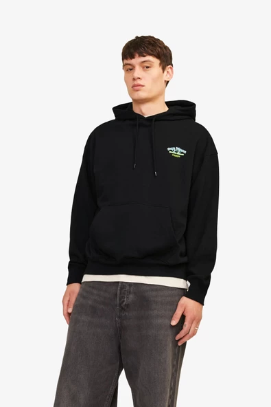 Jack & Jones Jorsalon Erkek Siyah Sweatshirt 12263640-Black