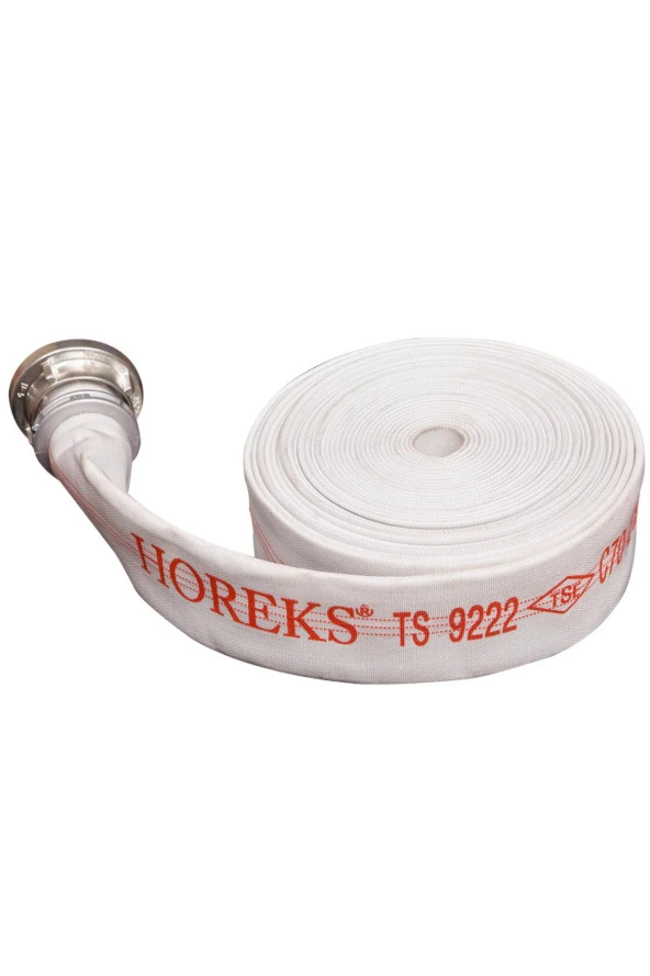 1½" İÇİ KAUÇUK BEYAZ 20 MT YANGIN HORTUMU TS 9222 - TS EN 14540 BELGELİ HORTUM