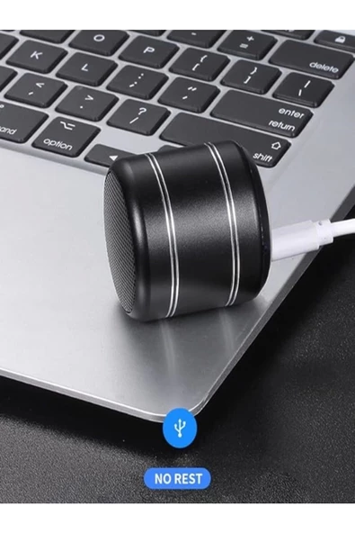 Mini Alüminyum TWS Kablosuz Bluetooth Hoparlör – Yuvarlak Metal Tasarım, Yüksek Bas ve Taşınabilir Özellikler - 2