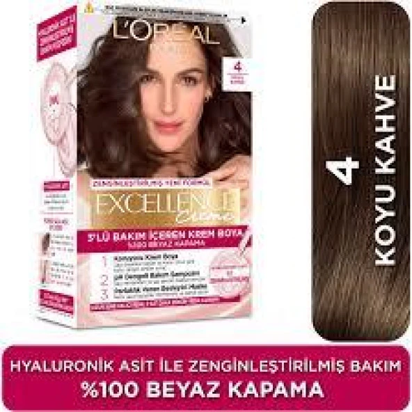 Loreal Paris Excellence Creme 4 Koyu Kahve Saç Boyası - 1