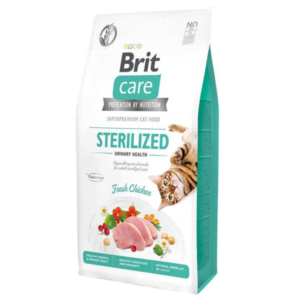 Brit Care Urinary Health, İdrar Yolu Problemi Olan Kısırlaştırılmış Kediler İçin, Tahılsız, Hipoalerjenik, Taze Tavuk Etli Kuru Mama, 7 kg