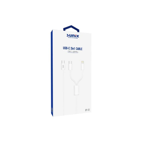 Sunix 2in1 Usb-C Data ve Şarj Kablosu IP12 - 2