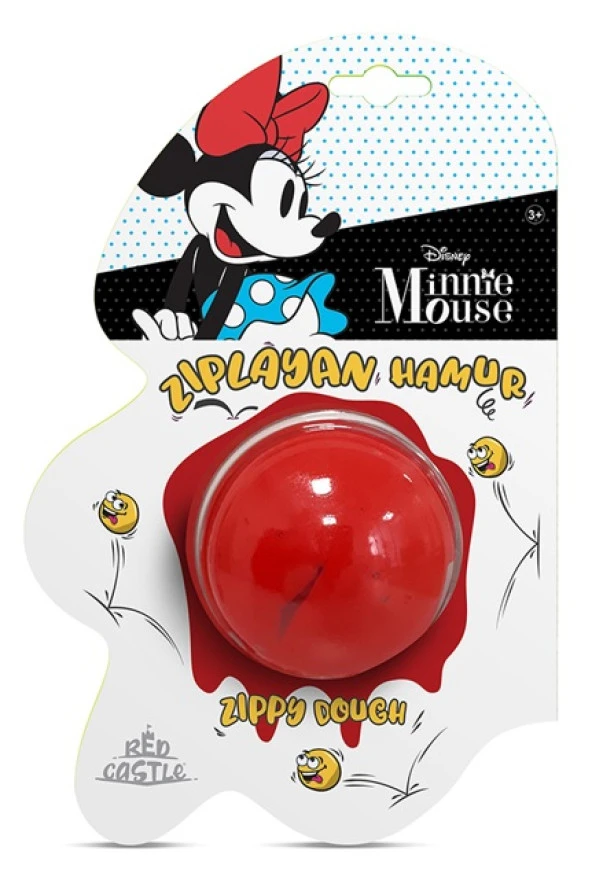 Disney Minnie Mouse Zıplayan Hamur 30 g Kırmızı-Red Castle ZDB-35