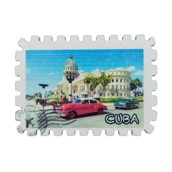 Küba Temalı Pul Magnet ürün görseli