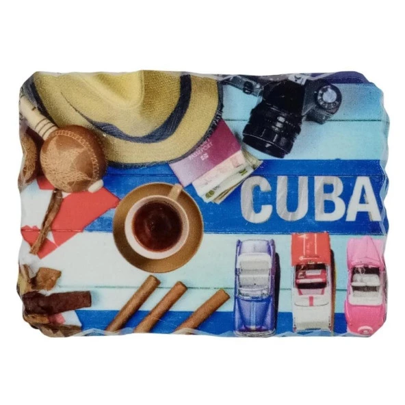 Küba Temalı Kırık Magnet ürün görseli