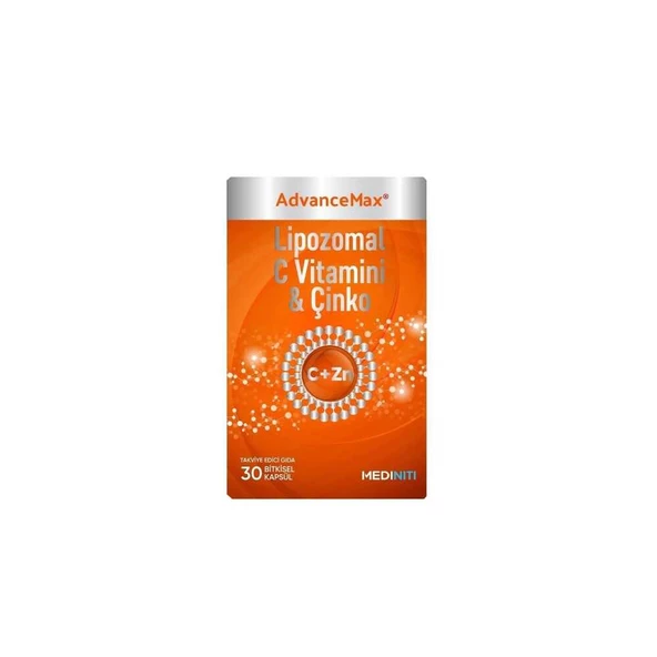Mediniti AdvanceMax Lipozomal C Vitamini ve Çinko 30 Bitkisel Kapsül